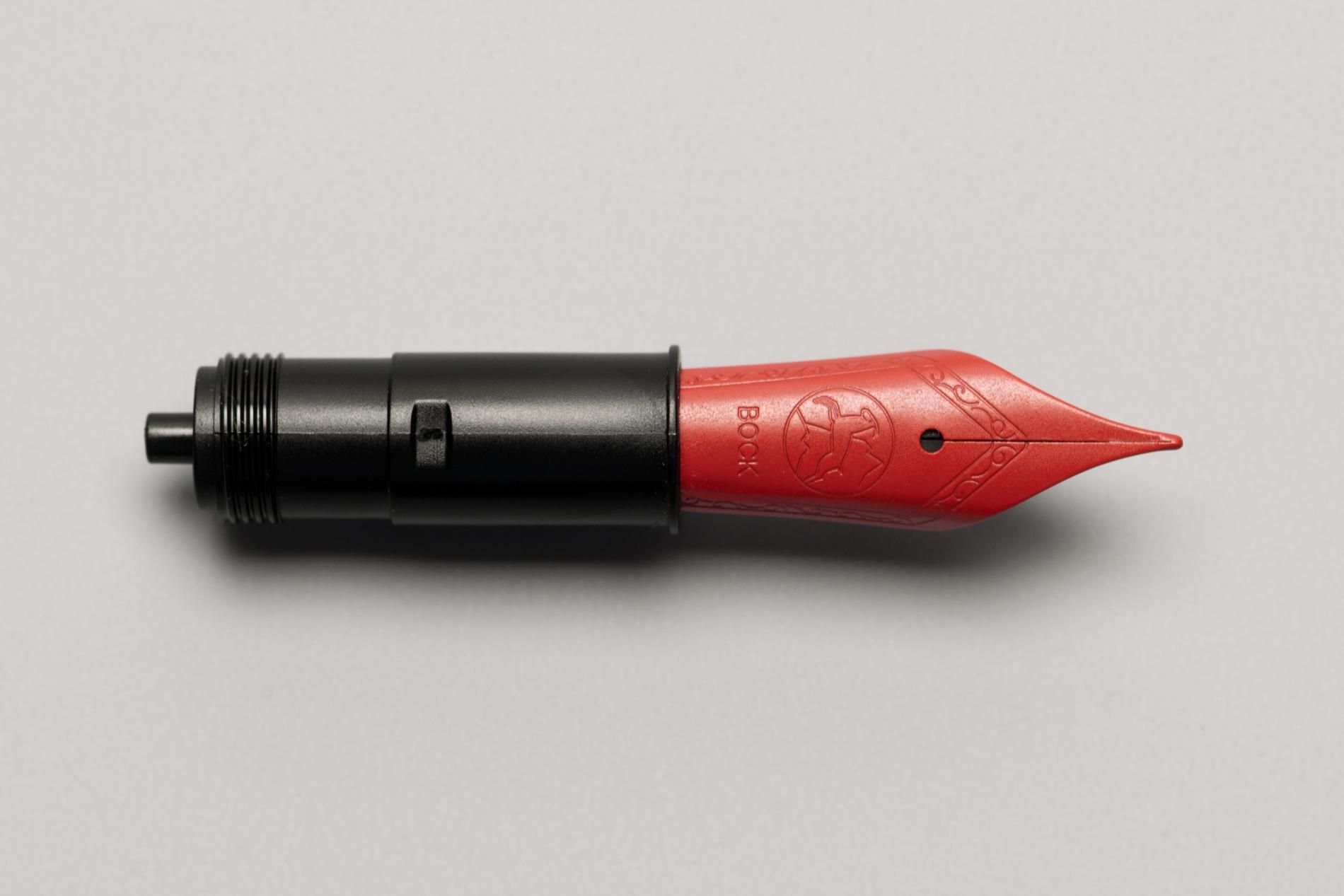Schreibfeder, Typ 250, Triple, Edelstahl, rot lackiert